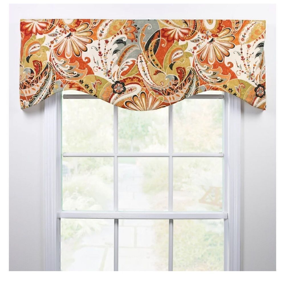 Contempo paisley picadilly shaped valance